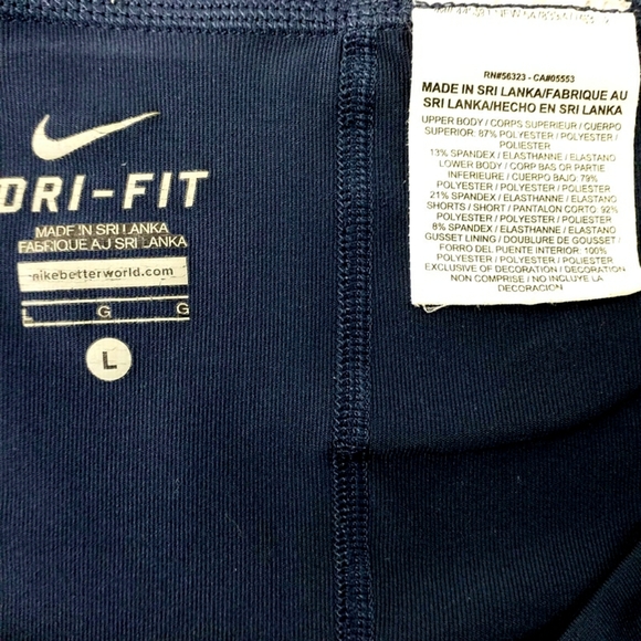 Nike 598336-410 Dri Fit Flirty Midnight Navy Blue Knit Skirt Skort Womens Large - Picture 5 of 11